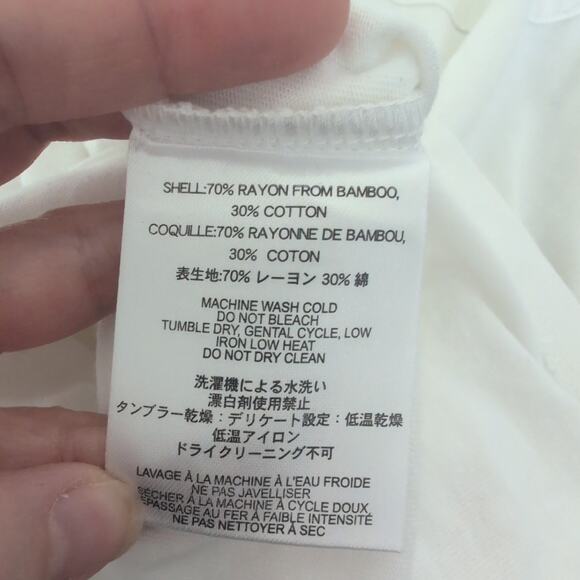 SLVDR SALVADOR, MEN'S XL, Basic White T-shirt with Pocket Bamboo Soft Crewneck - Picture 4 of 9